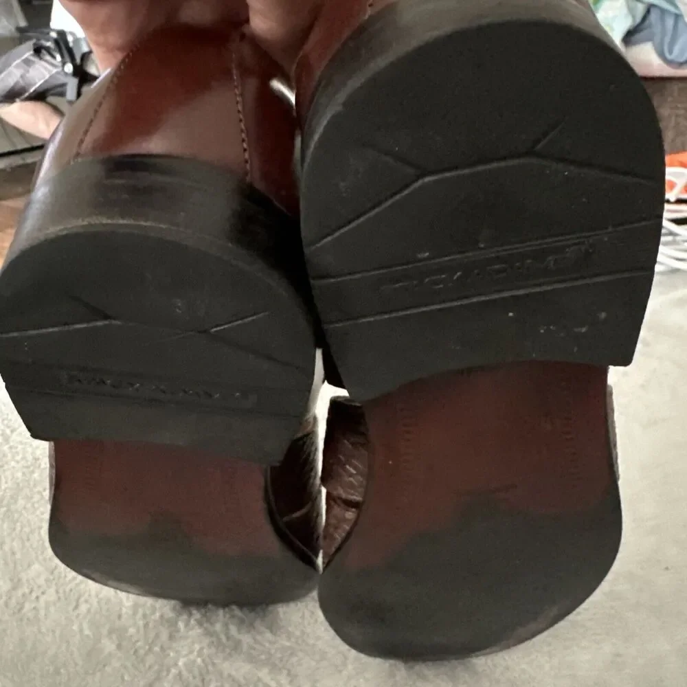 Men's Sz 9.5 Fisher Sandals Huaraches Brown Comfort Flex Closed Toe - Picture 6 of 13